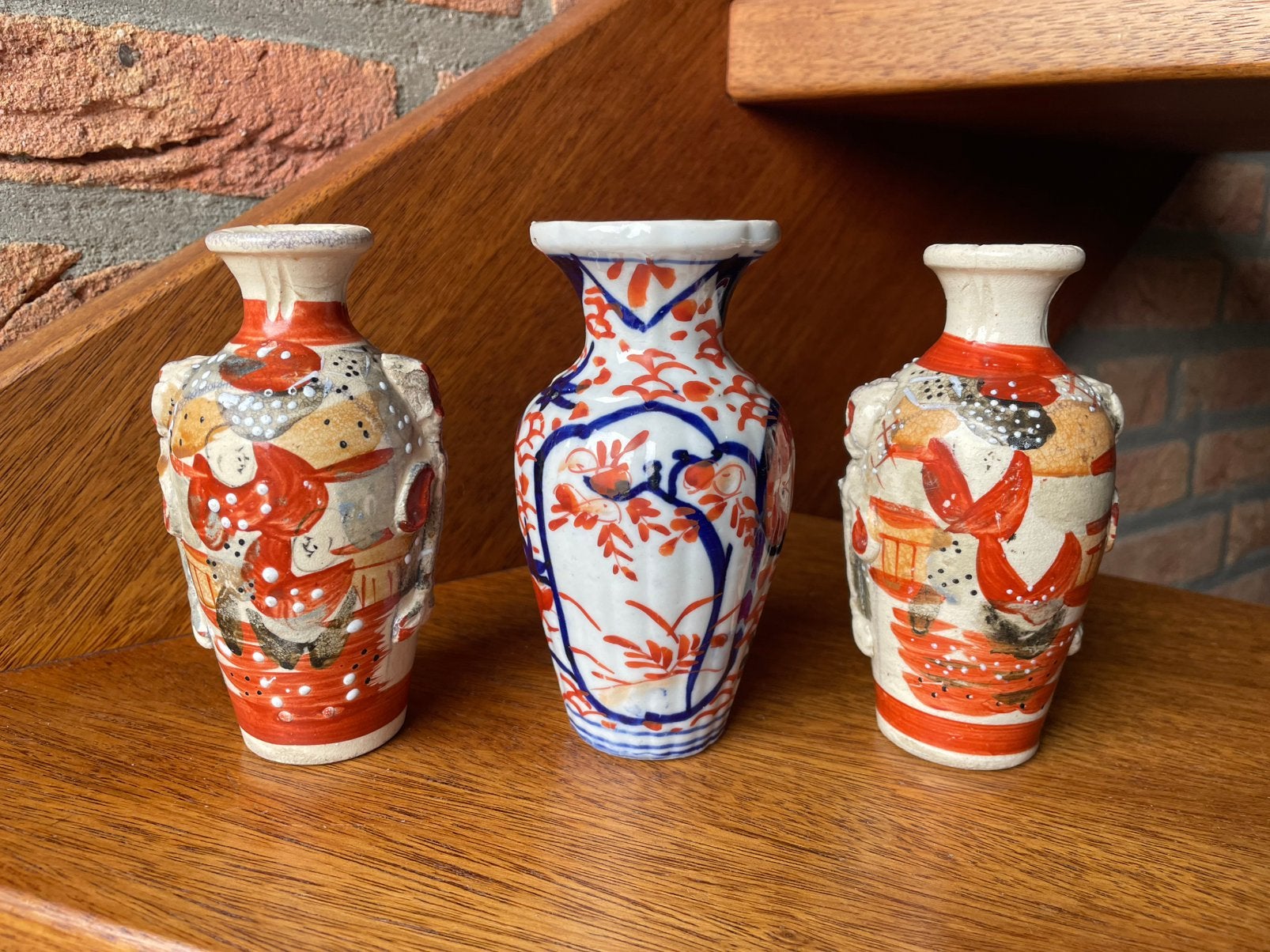 Antieke Japanse vaasjes Imari Arita satsuma, Ophalen of Verzenden