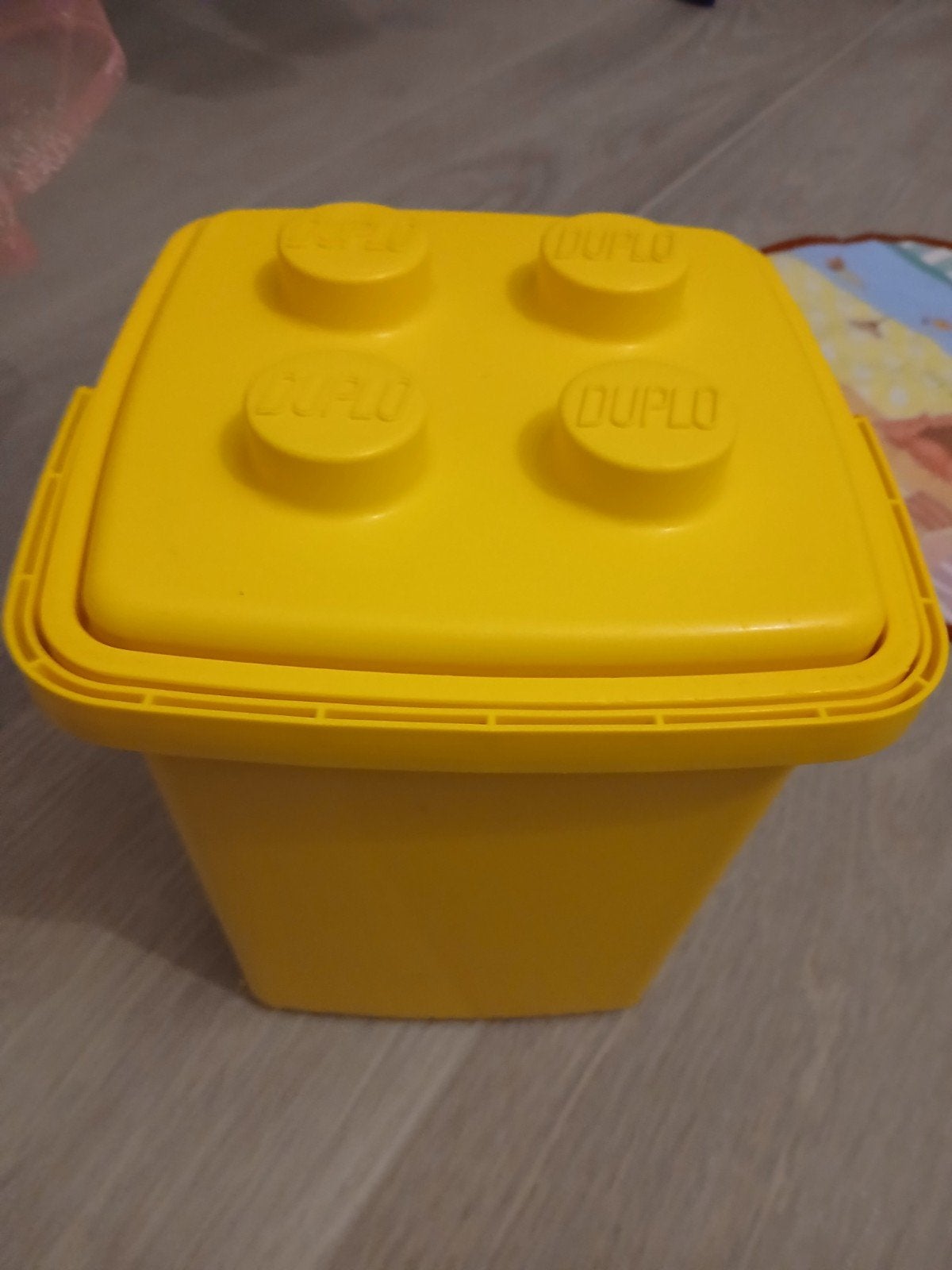 Gele Duplo opbergdoos met deksel, Ophalen, Gebruikt, Overige typen, Duplo