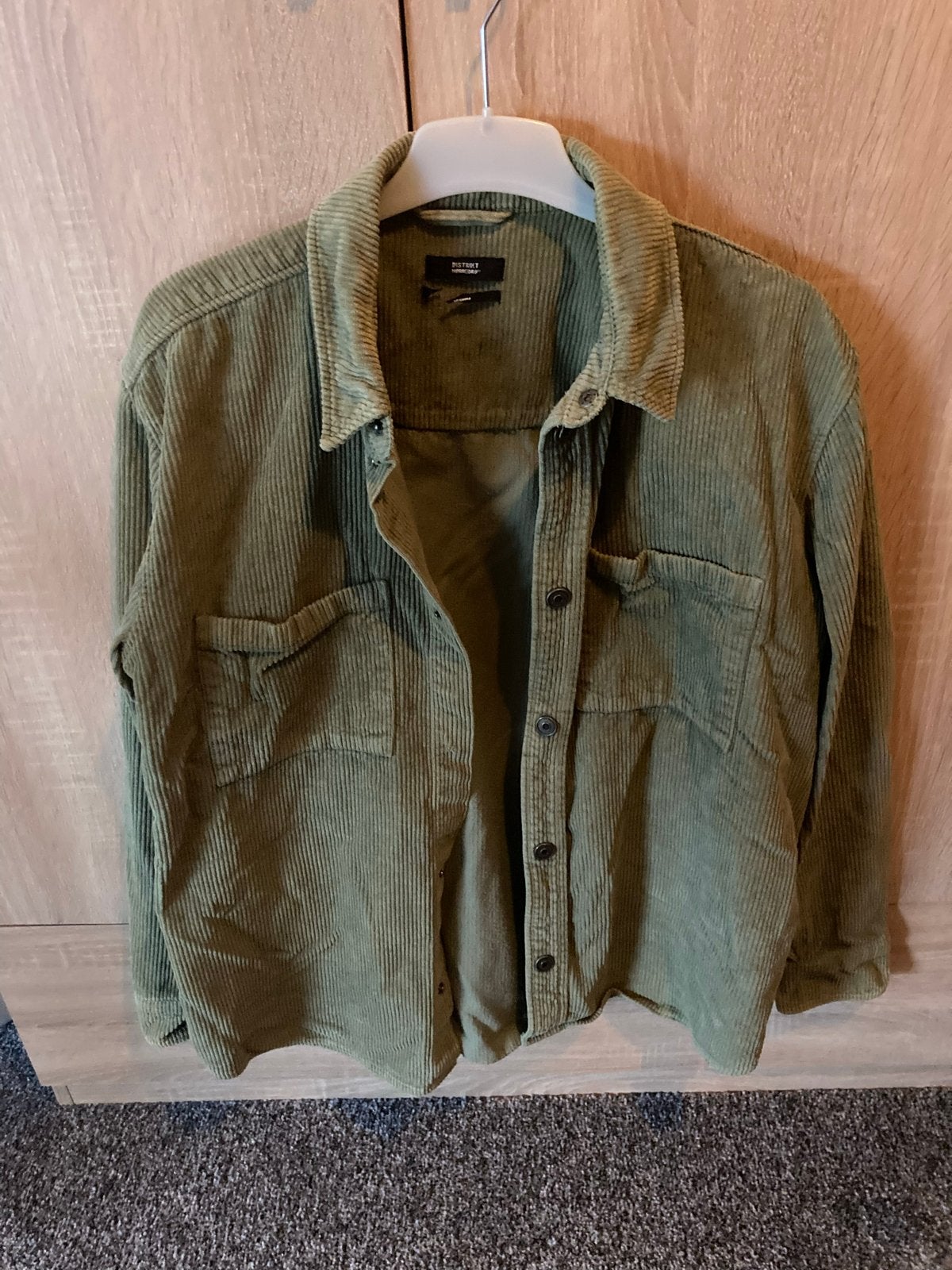 Distrikt Olijfgroen Vintage Corduroy Vest/Blouse M/L, Ophalen of Verzenden, Maat 38/40 (M), Groen