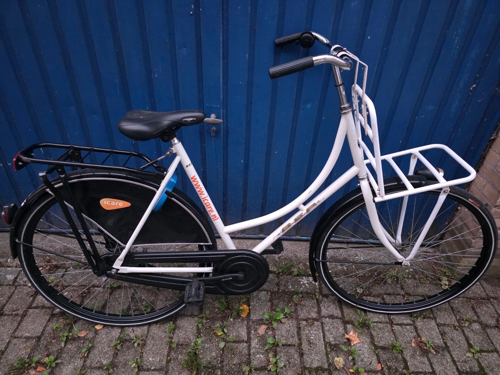 Mooie Opoe Fiets met Voordrager en Achterdrager, Fietsen en Brommers, Ophalen, Terugtraprem, Handrem, 53 tot 56 cm