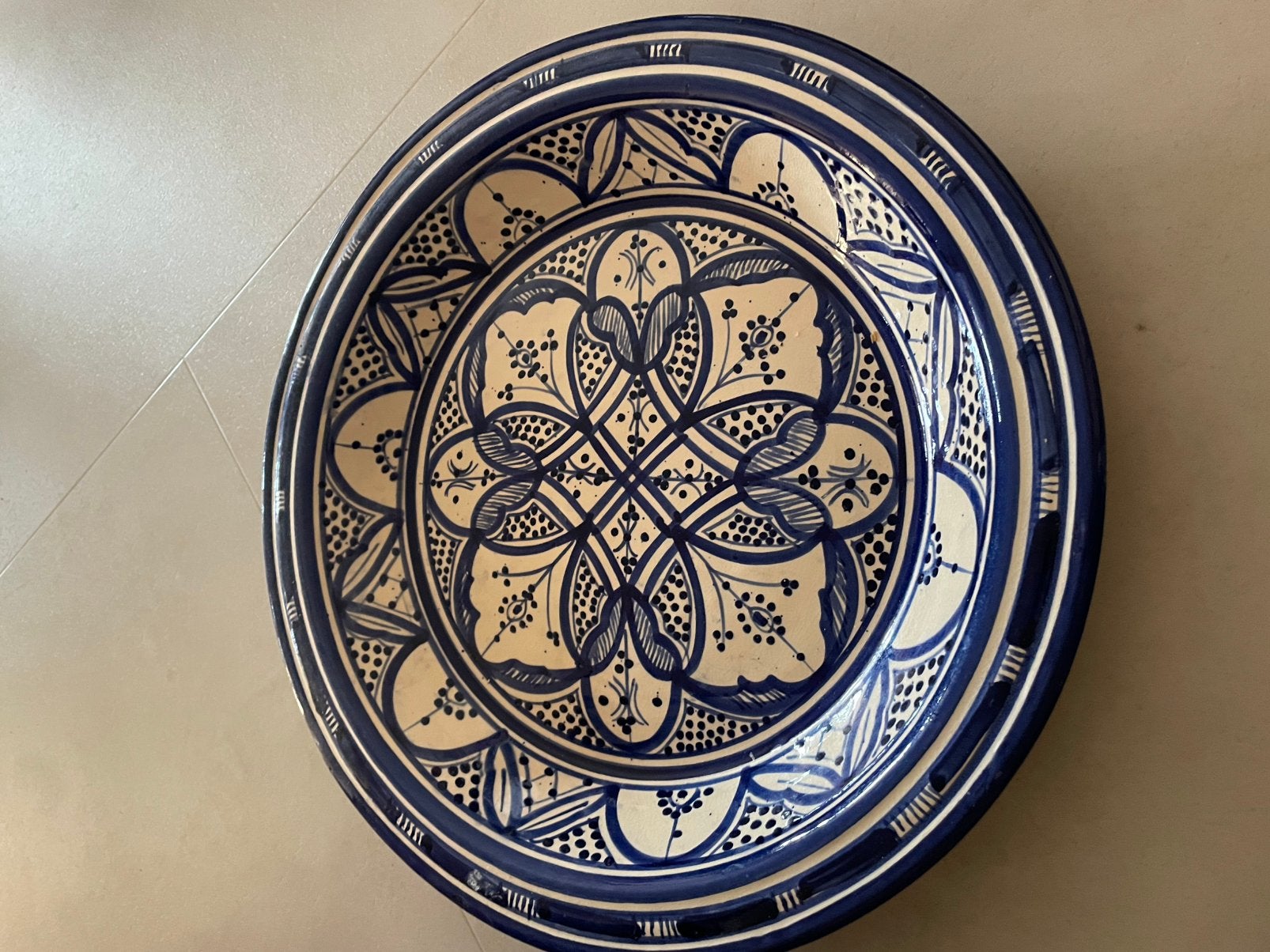 Hele gave grote marrokaans aardewerk schaal, C, Ophalen of Verzenden, X, X