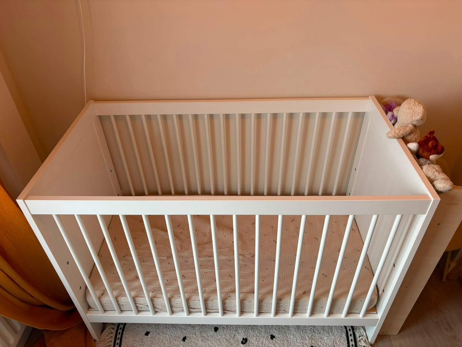 Europe Baby Ledikant Wit, Ophalen, Zo goed als nieuw, Ledikant