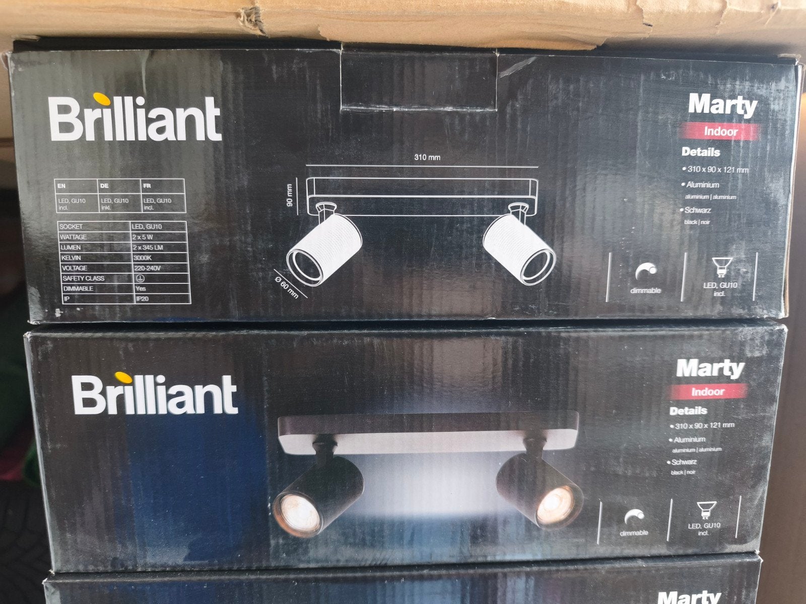 Brilliant Marty LED Plafondspot/Wandspot Zwart, Ophalen, Nieuw, Plafondspot of Wandspot