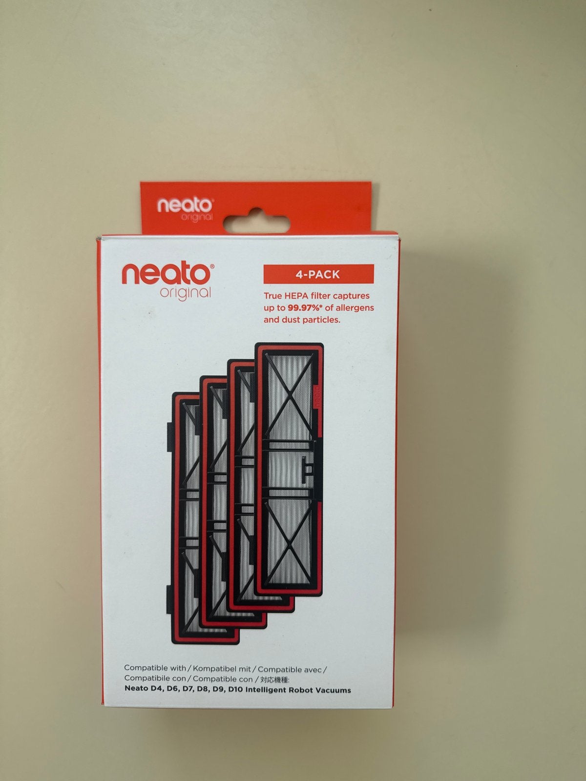 Neato Original HEPA Filters 4-pack voor Robotstofzuigers, Witgoed en Apparatuur, Stofzuigers, Ophalen, Inclusief accessoires, Overige typen