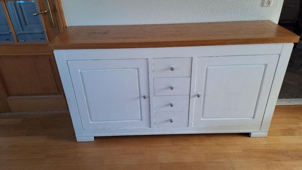Eiken houten kast dressoir, Ophalen, Gebruikt, Met deur(en), Eikenhout