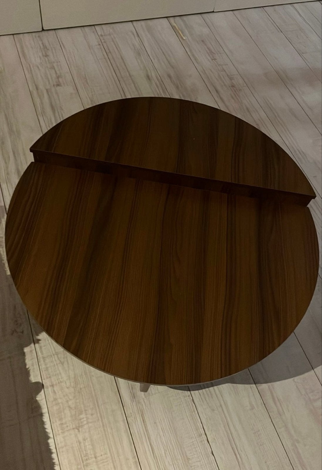 Ronde salontafel met twee niveaus - Hout, Ophalen, Gebruikt, Rond, 50 tot 100 cm