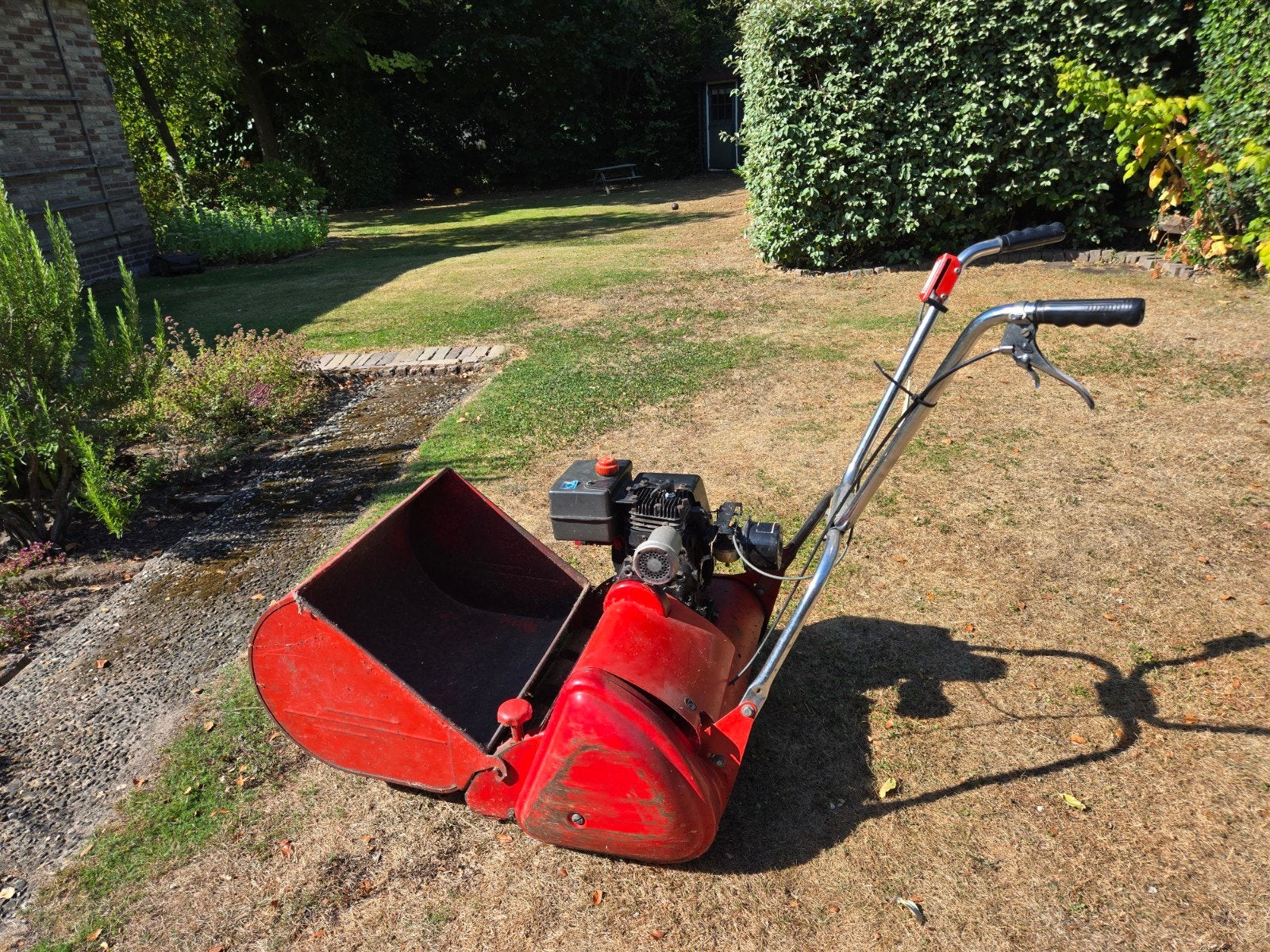 Morrison 500 Benzine Grasmaaier met Wals - Overcompleet, Tuin en Terras, Ophalen, Gebruikt, Morrison, Benzine-grasmaaier