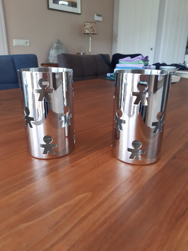 Set van 2 Alessi soepstengelhouders, Overige typen, Zilver, Ophalen of Verzenden, Zo goed als nieuw