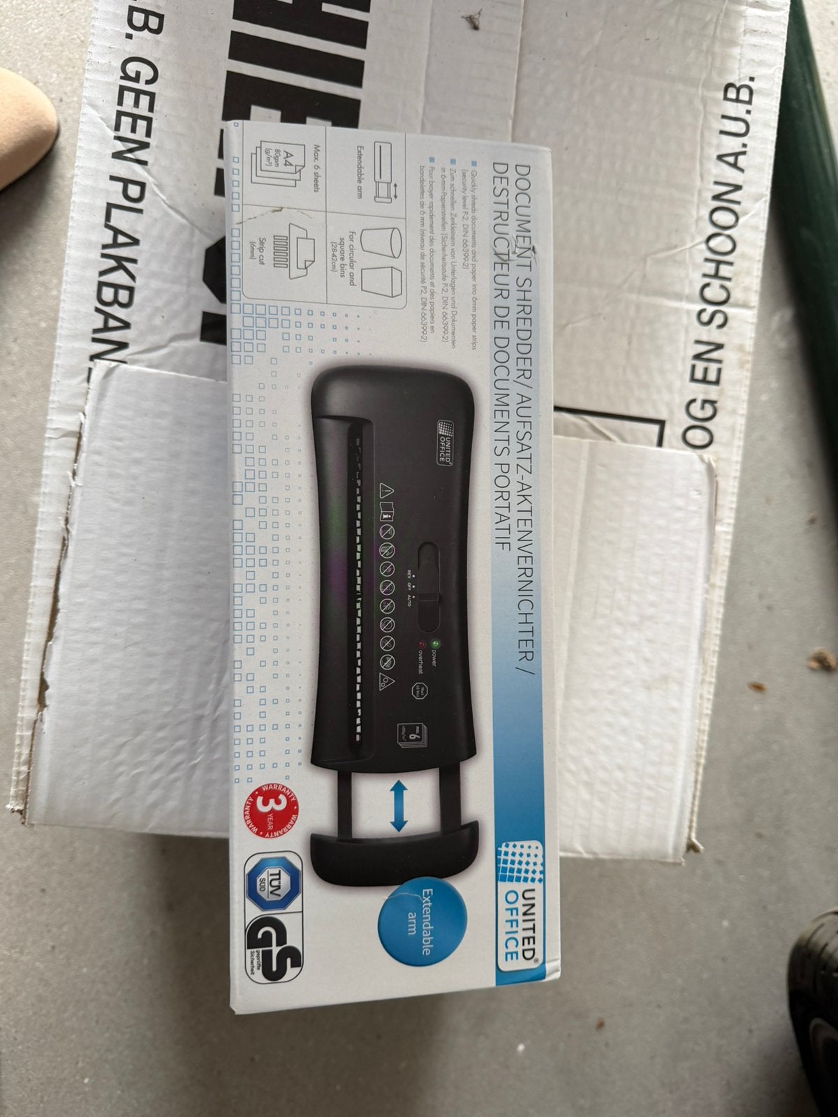Shredder te koop nieuw uit de doos, Ophalen of Verzenden, Zo goed als nieuw