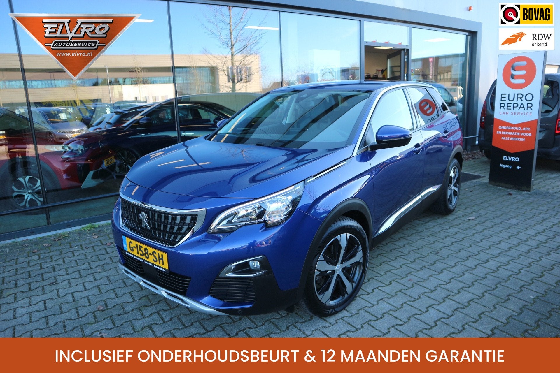 Peugeot 3008 1.2 PureTech Allure AUTOMAAT NAVI CAMERA STOELV, Auto's, Peugeot, 12 maanden, Gebruikt, Blauw, Leder en Stof