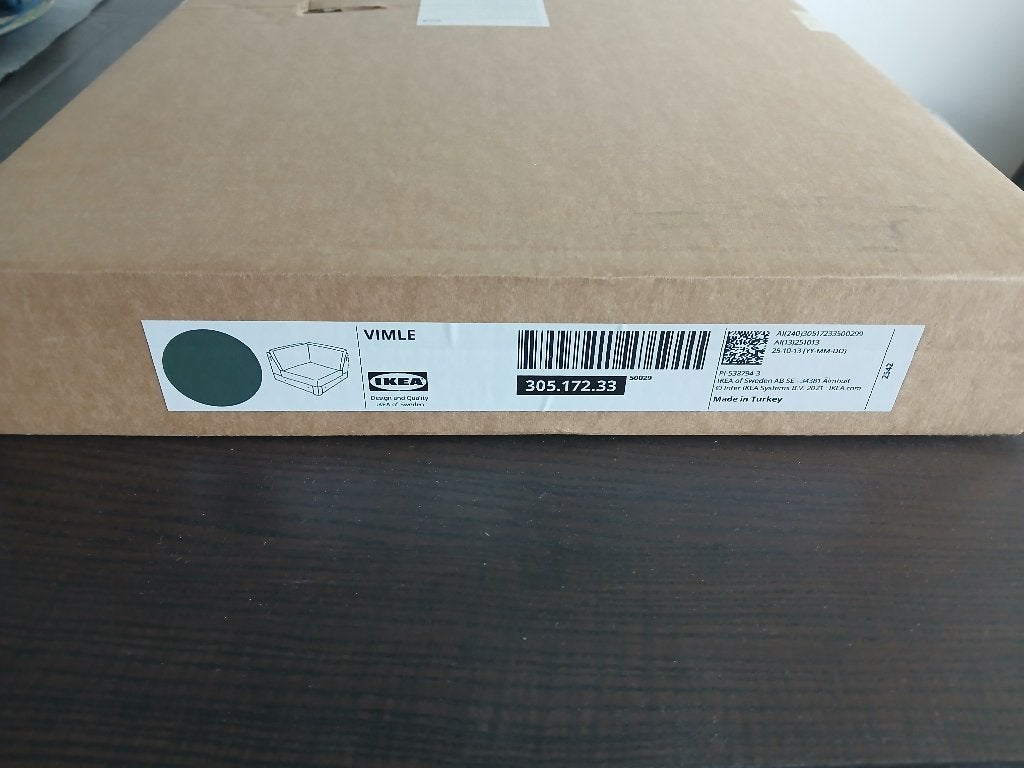 Ikea VIMLE Hoes voor hoekelement, Lejde grijs/zwart., Huis en Inrichting, Krukjes, Ophalen of Verzenden, Nieuw, Hout