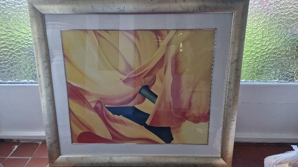 Tulpenschilderij, Ophalen, Realistisch, Achter glas, Bloemen