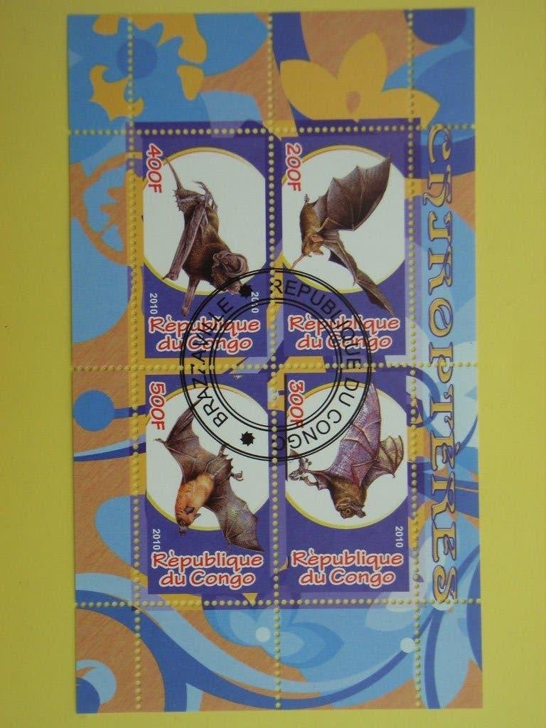 WM   Rep congo vleermuizen, Ophalen, Gestempeld, Dier of Natuur