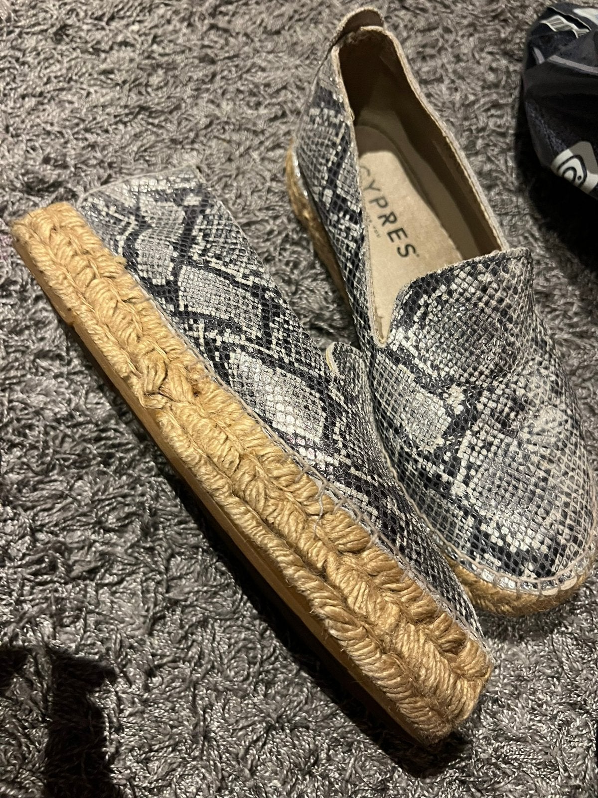 CYPRES espadrilles maat 39 zgan, Ophalen of Verzenden, Zo goed als nieuw, Espadrilles of Moccasins, Grijs