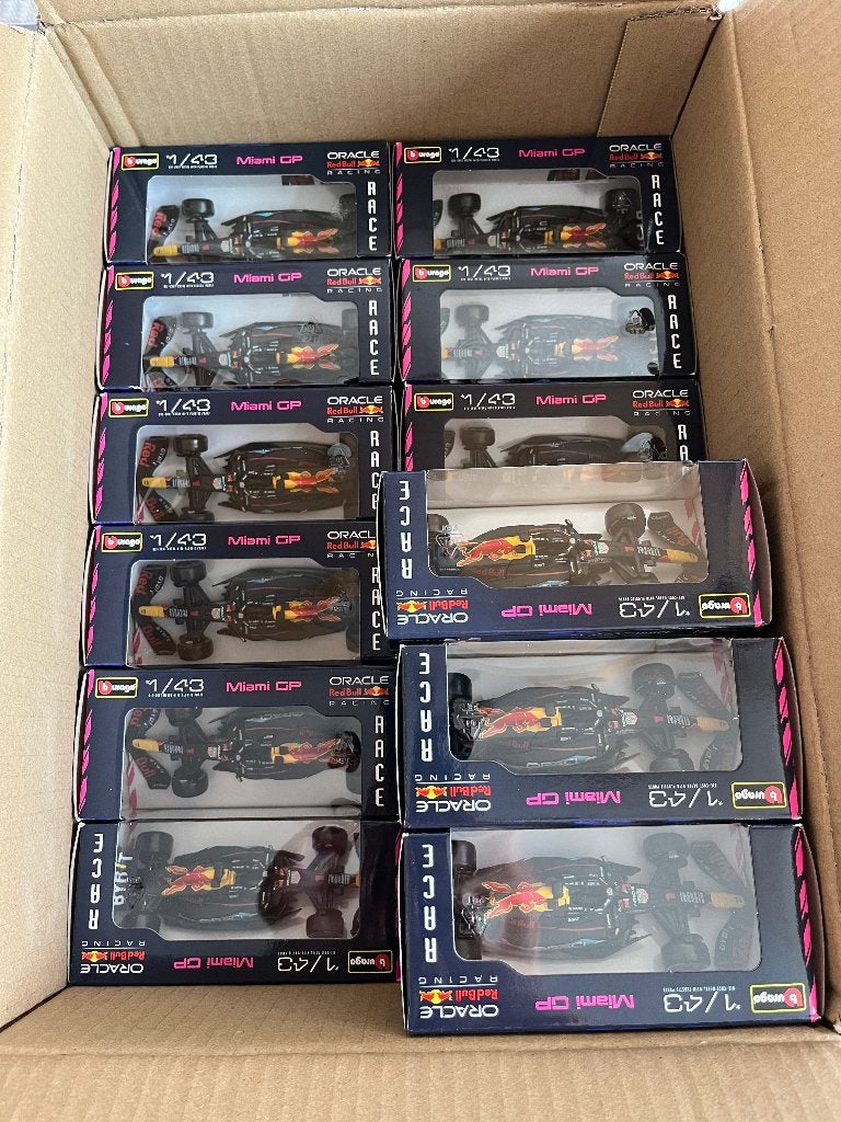 Max Verstappen Miami Bburago 2023 Red Bull RB19, Ophalen of Verzenden, Nieuw, Auto, Overige merken