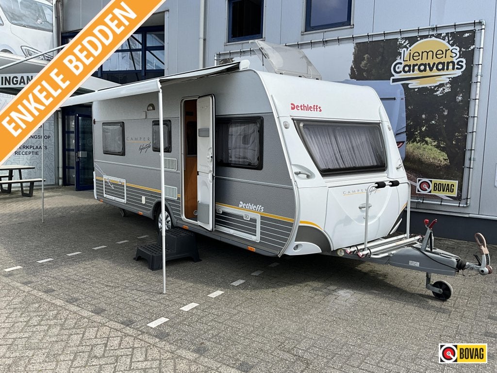 Dethleffs Camper Lifestyle 510 V ENKELE BEDDEN-LUIFEL, Caravans en Kamperen, Caravans, Schokbreker, Rondzit, Bedrijf, Dethleffs