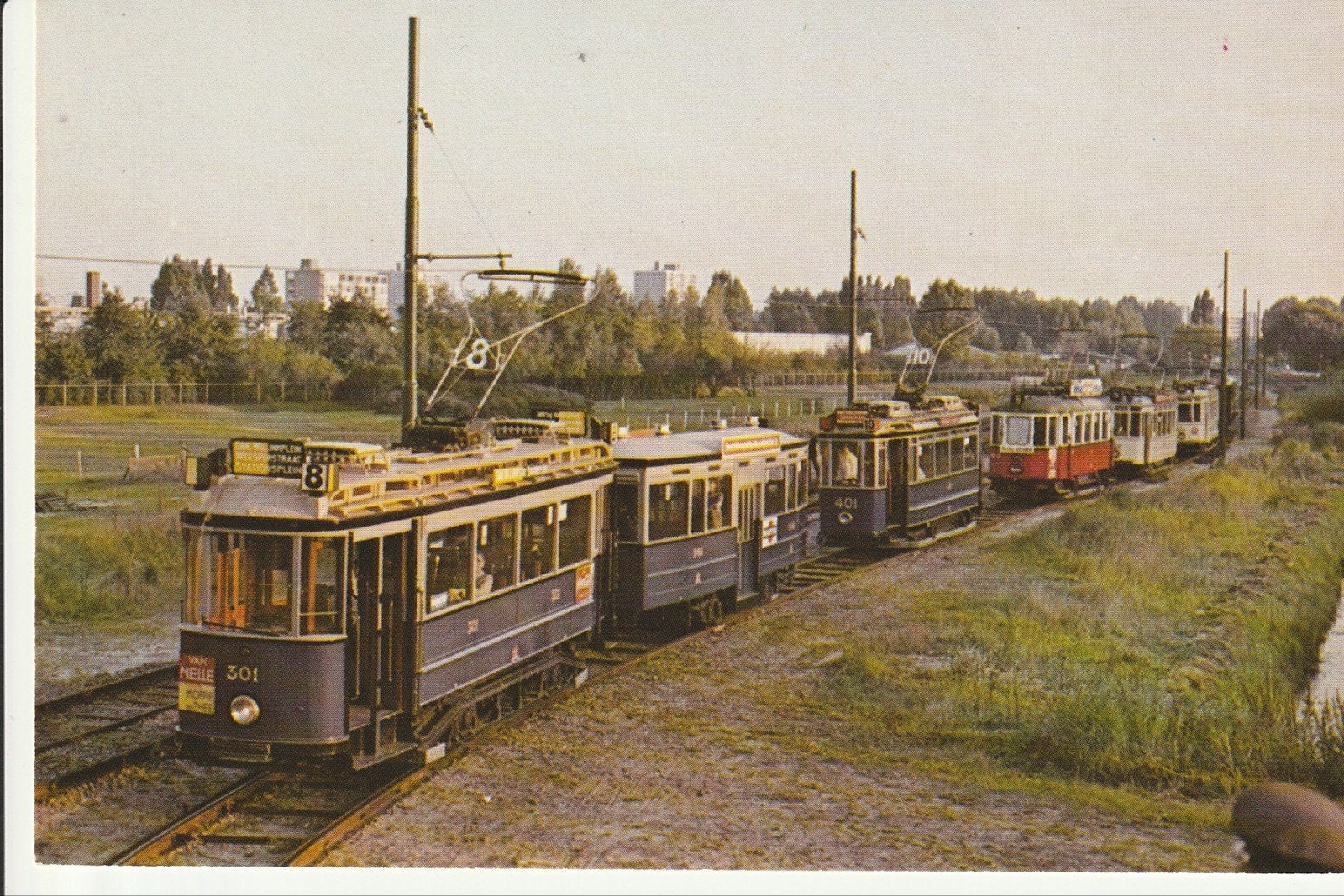 AMSTERDAM MUSEUMTRAMLIJN EINDPUNT JOLLENPAD 30 SEPTEMBER '79, Ophalen of Verzenden, 1960 tot 1980, Ongelopen, Noord-Holland