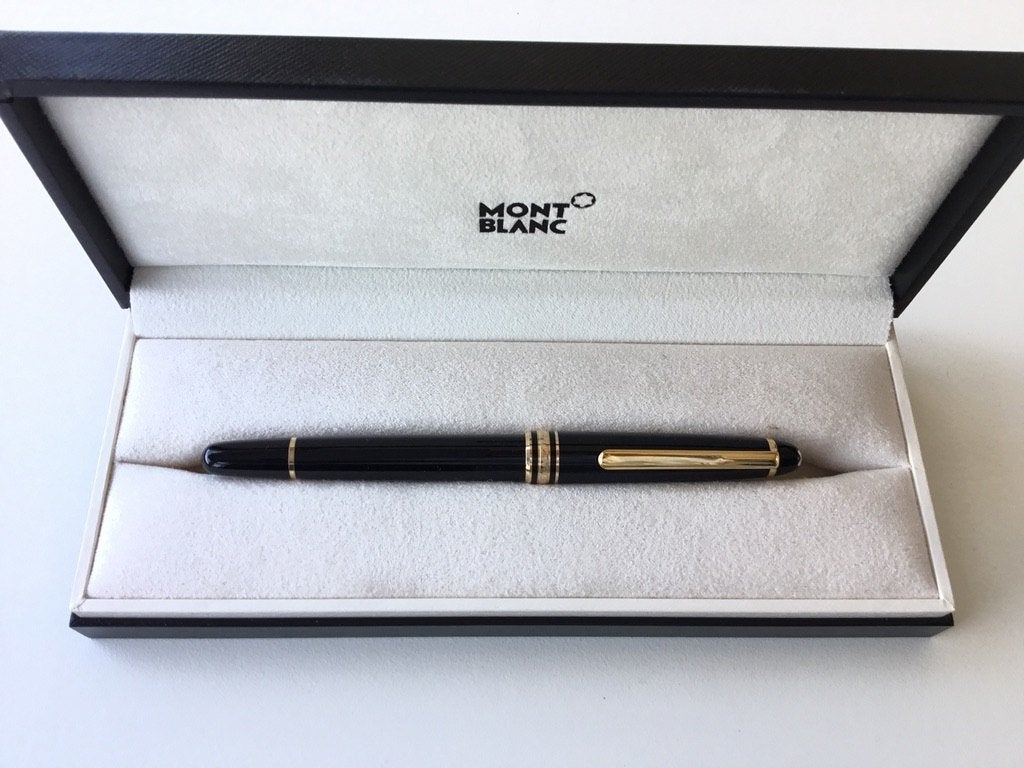 Montblanc Meisterstück Classique Chopin Gold 145 vulpen (M), Ophalen of Verzenden, Zo goed als nieuw, Vulpen, Mont Blanc