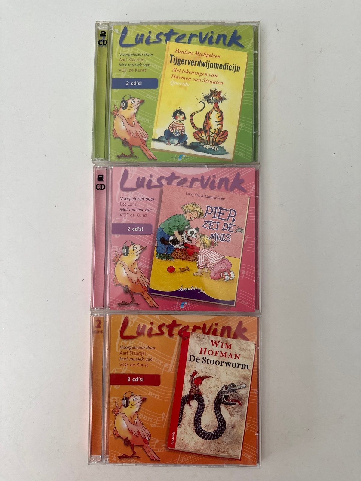 Luistervink  3 dubbelCD's - verhalen en muziek VOF de Kunst, Ophalen of Verzenden, Gebruikt, Verhaal of Sprookje, 3 tot 5 jaar