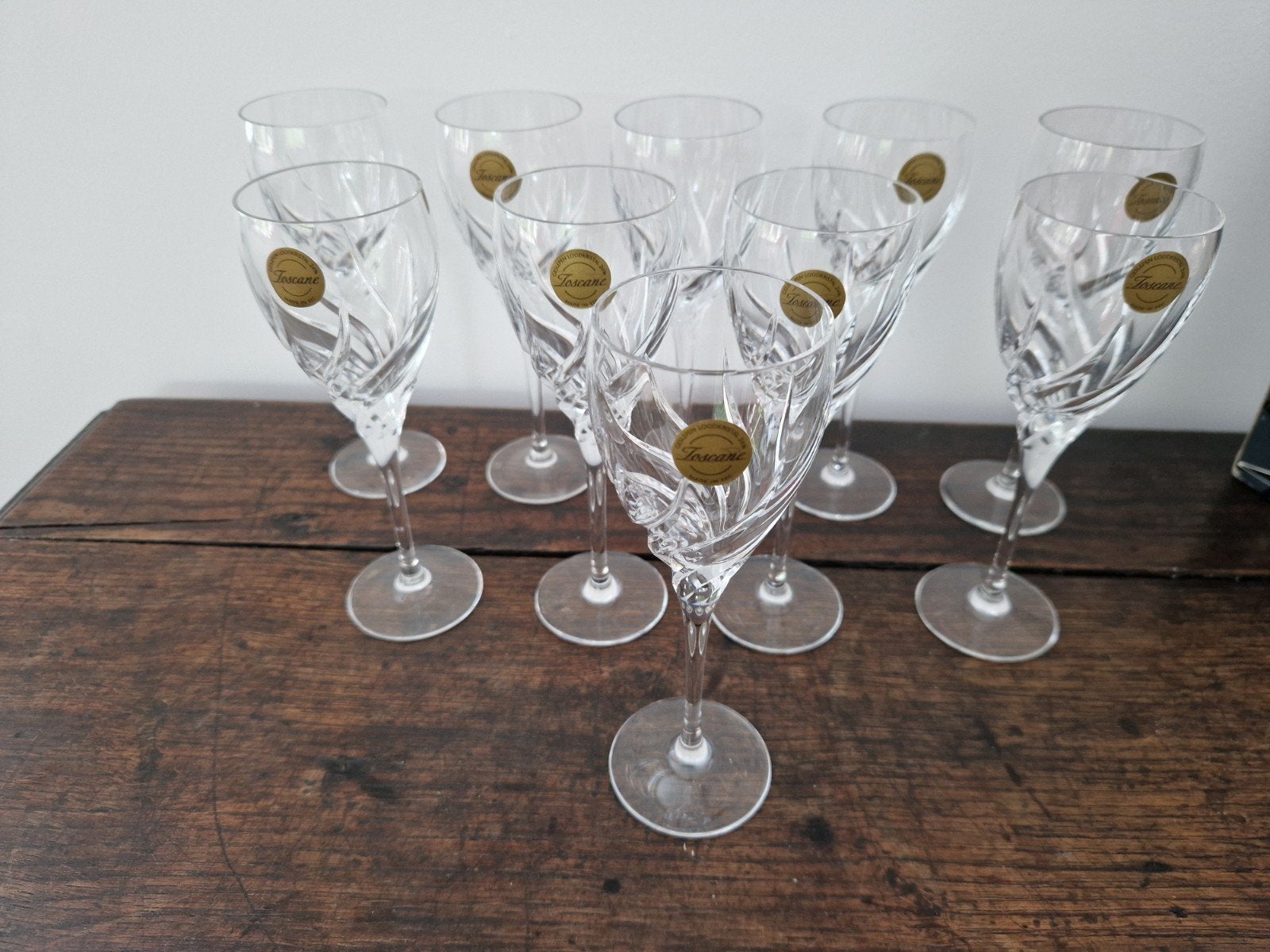 10 sherry /port/ likeurglazen 18 cm hoog Toscane, Ophalen of Verzenden, Nieuw, Porselein, Overige stijlen