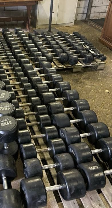 Lifemaxx Dumbbellset 1 t/m 60 kg - koopje!, Ophalen, Gebruikt, Lifemaxx, Lifemaxx