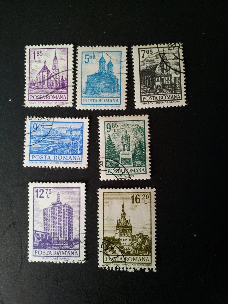 Roemenië E  gebouwen gestempeld, Ophalen of Verzenden, Overige landen, Gestempeld