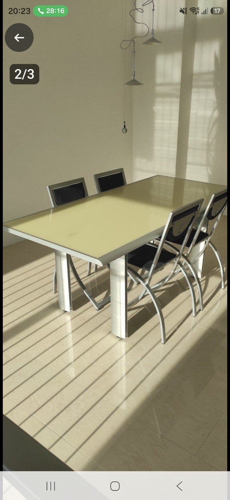 duitse designtafel musterring glas/ alu, Ophalen, Gebruikt, 100 tot 150 cm, 50 tot 100 cm