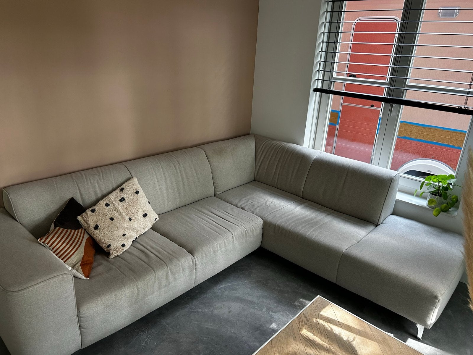 Comfortabele hoekbank van Eijerkamp, Ophalen, 250 tot 300 cm, Gebruikt, 100 tot 125 cm