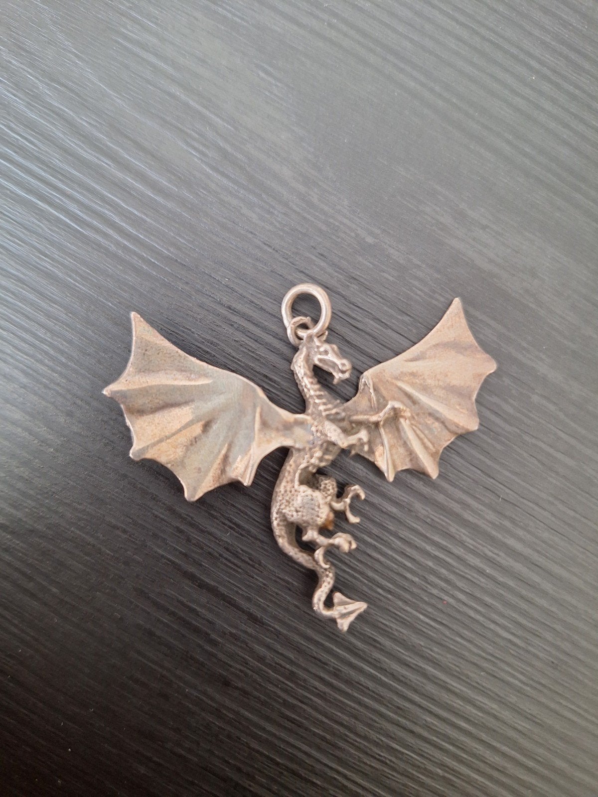 Draak, ketting, hanger, fantasie, 925 zilver, Ophalen of Verzenden, Zo goed als nieuw, Zilver, Overige merken