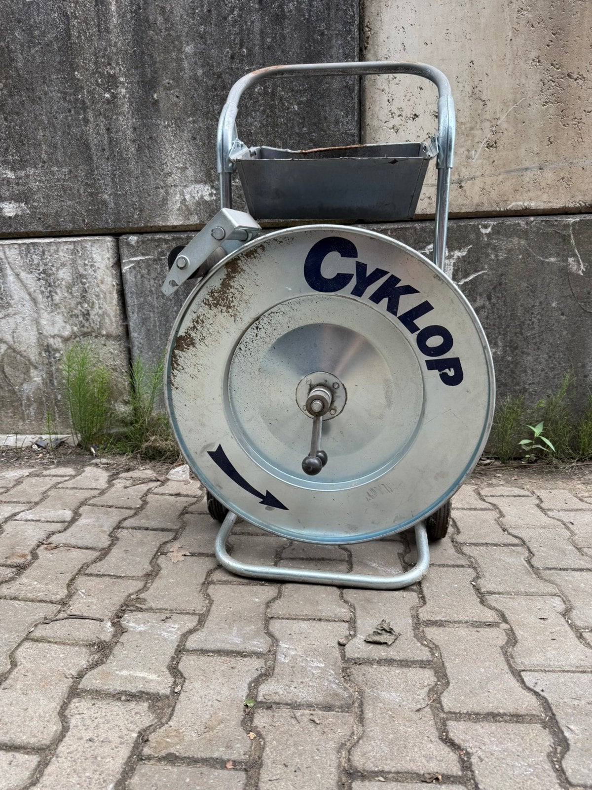 Cyklop haspelwagen / afroller voor omsnoeringsband, Ophalen, Zo goed als nieuw