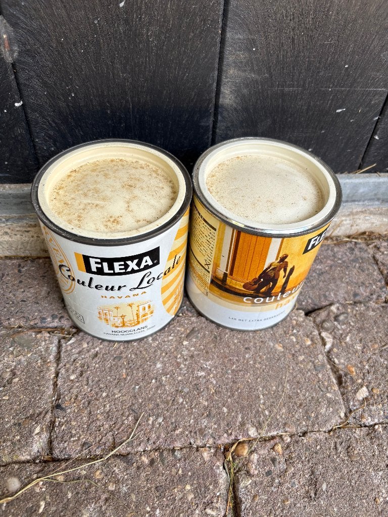 Hoogglanslak Flexa Havana nuancegeel 2550, Doe-het-zelf en Verbouw, Verf, Beits en Lak, Geel, Ophalen of Verzenden, Zo goed als nieuw