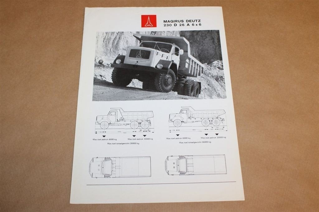 Zeldzame folder - Magirus Deutz Kiepwagen - 1970, Ophalen of Verzenden, Zo goed als nieuw, Tractor en Landbouw