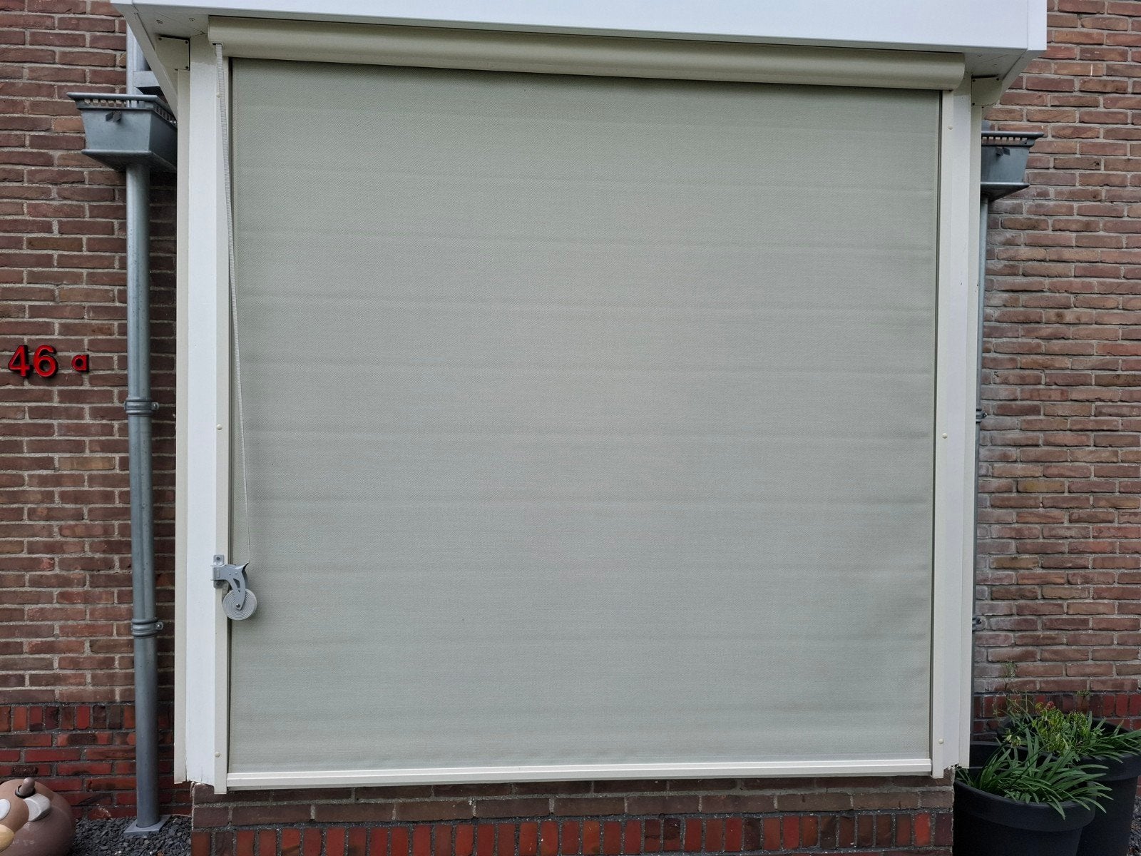 Zonwering / Screens beige - handmatig en elektrisch, Ophalen, Gebruikt, Elektrisch, Minder dan 250 cm