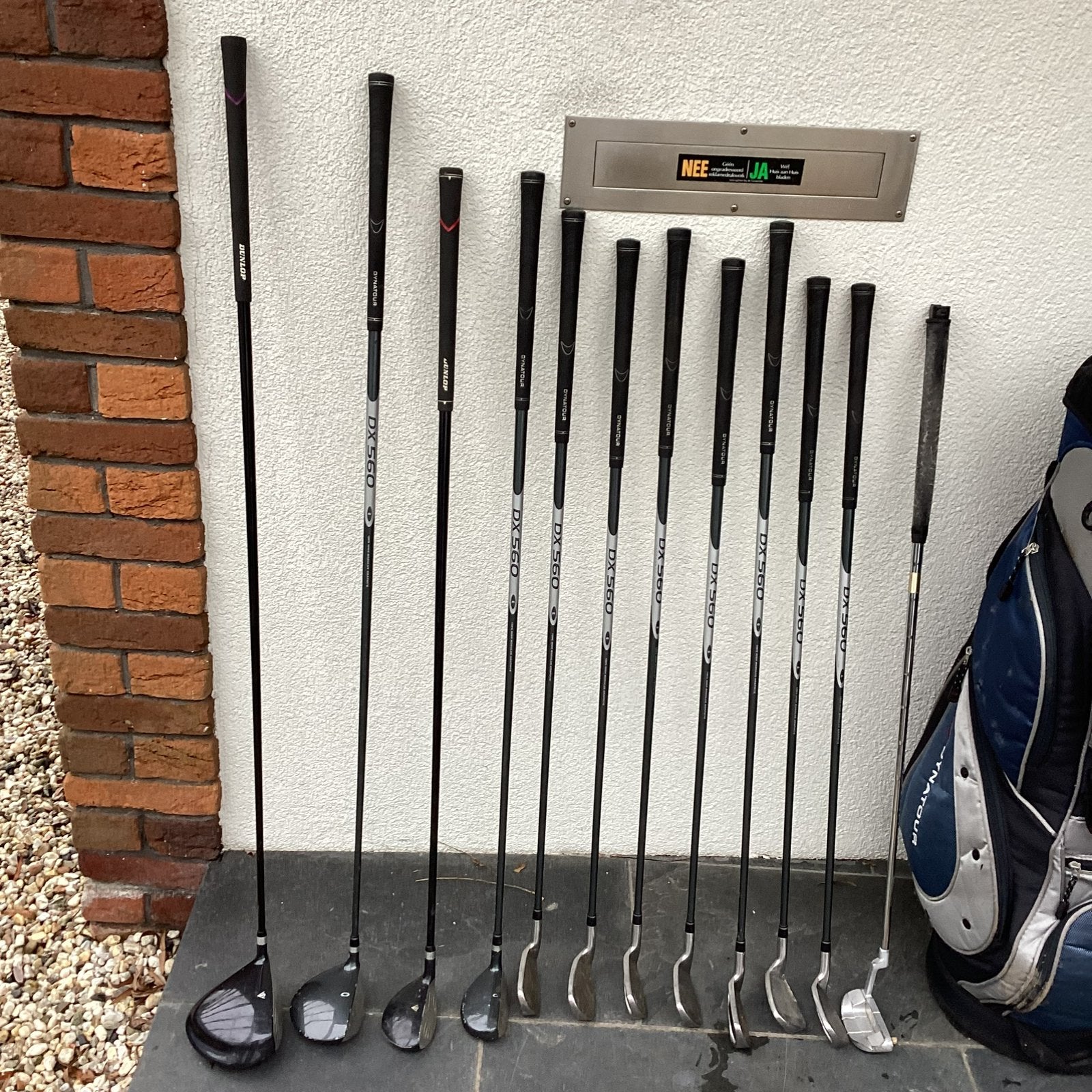 Complete golfset met twee karren, Ophalen of Verzenden, Gebruikt, Set