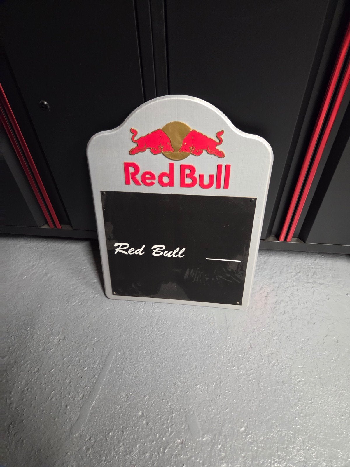 Red Bull Bord - Aluminium memobord 45x60 cm, Ophalen, Gebruikt, Krijtbord