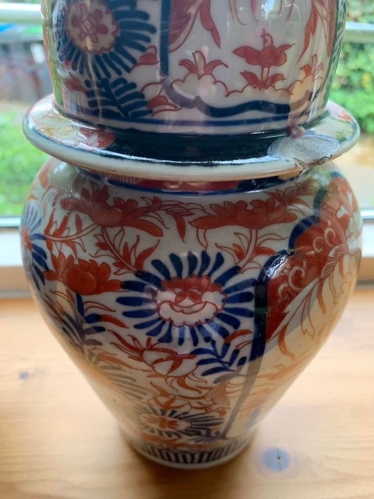 Set van 2 Imari stijl gemberpotten met deksel, Antiek en Kunst, Ophalen