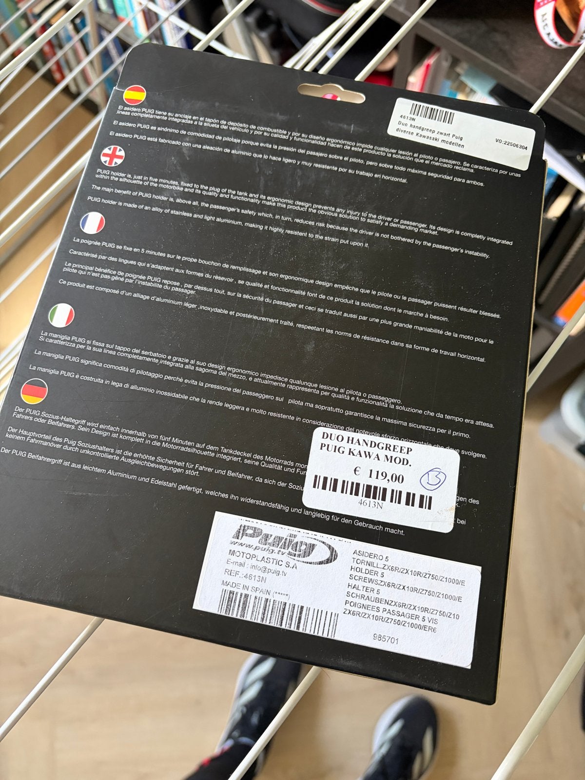 Puig Duogrip Handgreep Zwart voor diverse Kawasaki modellen, Ophalen, Nieuw