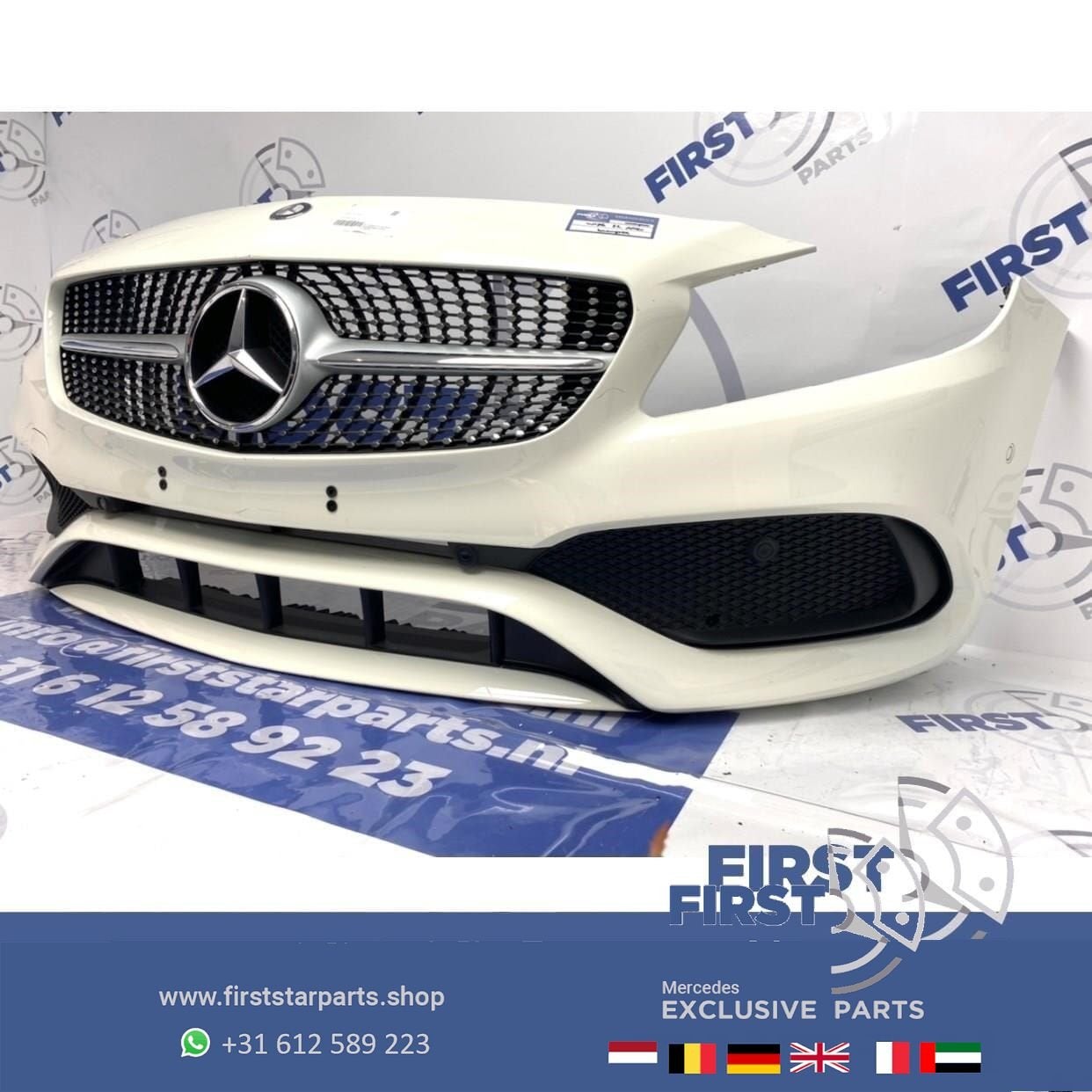 W176 FACELIFT AMG Voorbumper WIT Mercedes A Klasse 2018 comp, Gebruikt, -, Voor, Ophalen of Verzenden