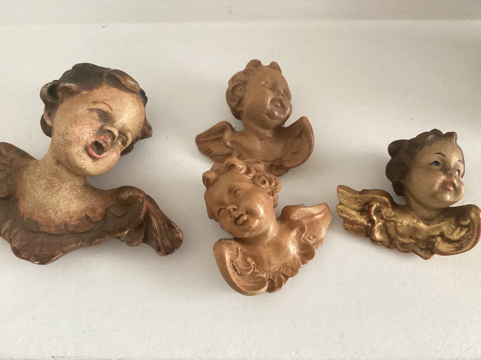 Engelen hoofdjes, hout, Ophalen of Verzenden