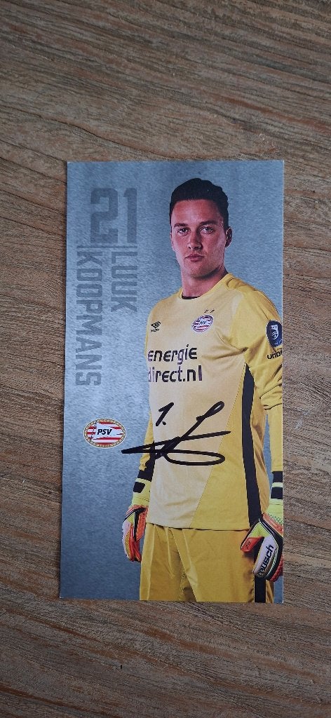 Spelerskaart met handtekening; Luuk Koopmans # PSV, Ophalen of Verzenden, Nieuw, PSV, Spelerskaart