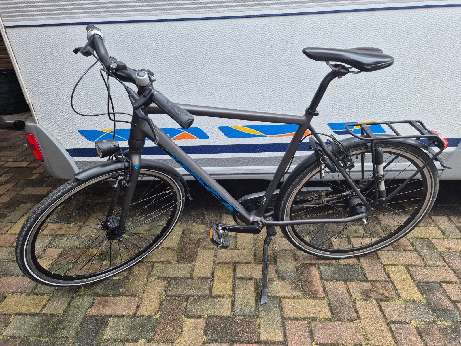 koga heren fiets., Ophalen, Minder dan 10 versnellingen, Gebruikt, Velgrem