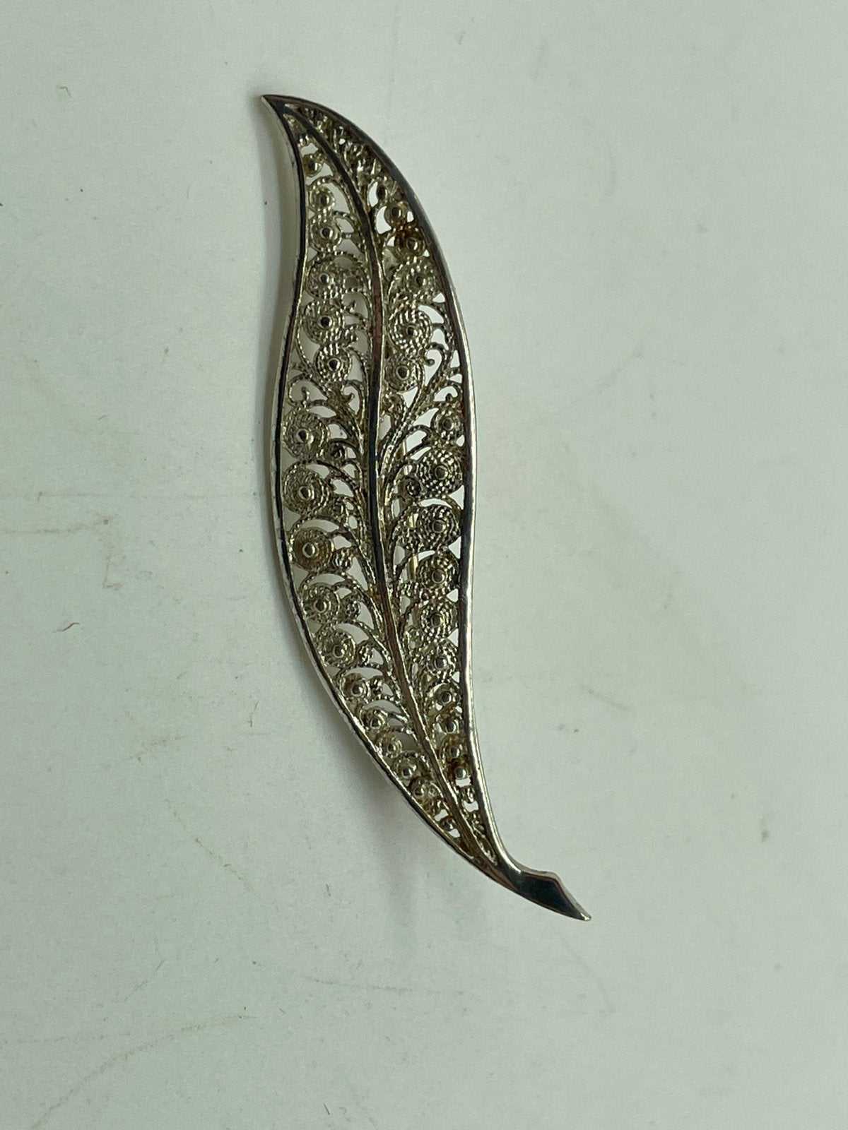 F266 Prachtige 800 zilveren broche filigrain, Sieraden, Tassen en Uiterlijk, Antieke sieraden, Ophalen of Verzenden, Zilver, Broche