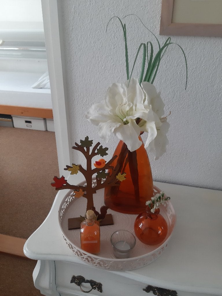 dienblad met decoratiespulletjes - tafel / vensterbank, Ophalen, Zo goed als nieuw, Metaal, Dienblad