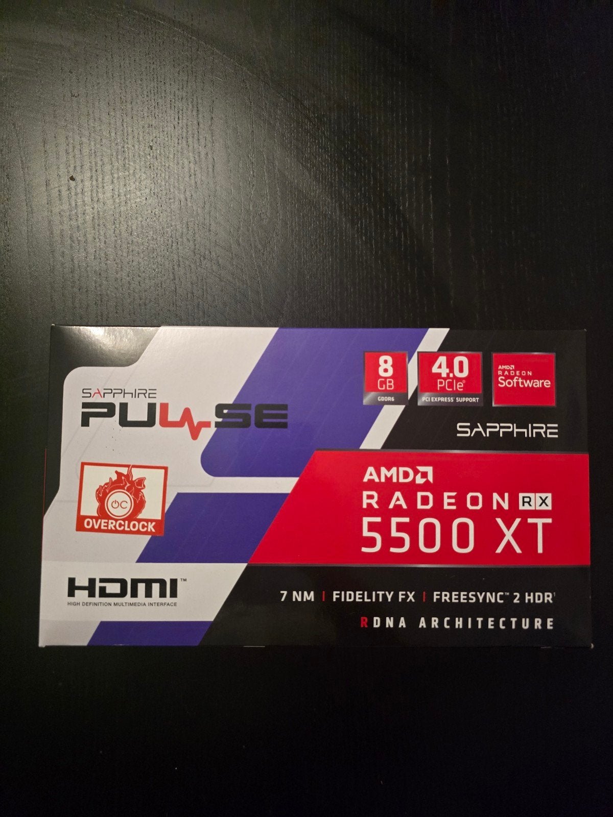 Saphire Pulse AMD Radeon RX 5500XT 8GB GDDR6, Computers en Software, Gebruikt, AMD, GDDR6, PCI-Express 4