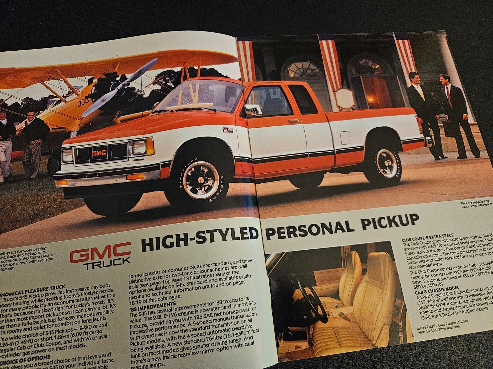 Brochure GMC S-15 Pickups 1988, Ophalen of Verzenden, Zo goed als nieuw, Overige merken