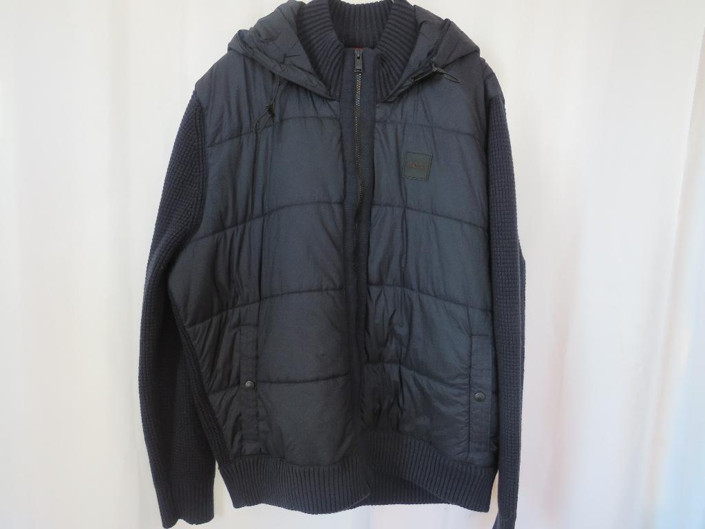 blauw wolmix gebreid vest jack Aberido mt XXXL Hugo Boss, Blauw, Maat 56/58 (XL), Ophalen of Verzenden, Hugo Boss