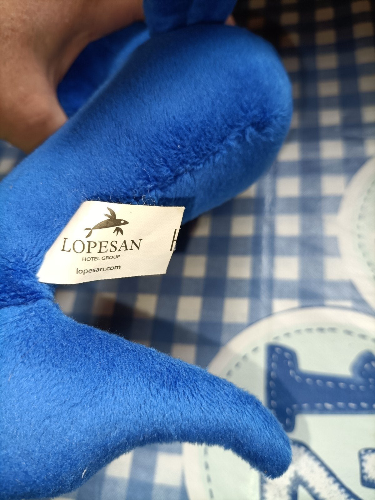 Lopesan blauwe vis Panchi knuffel 27 cm groot, Ophalen of Verzenden, Zo goed als nieuw, Overige typen