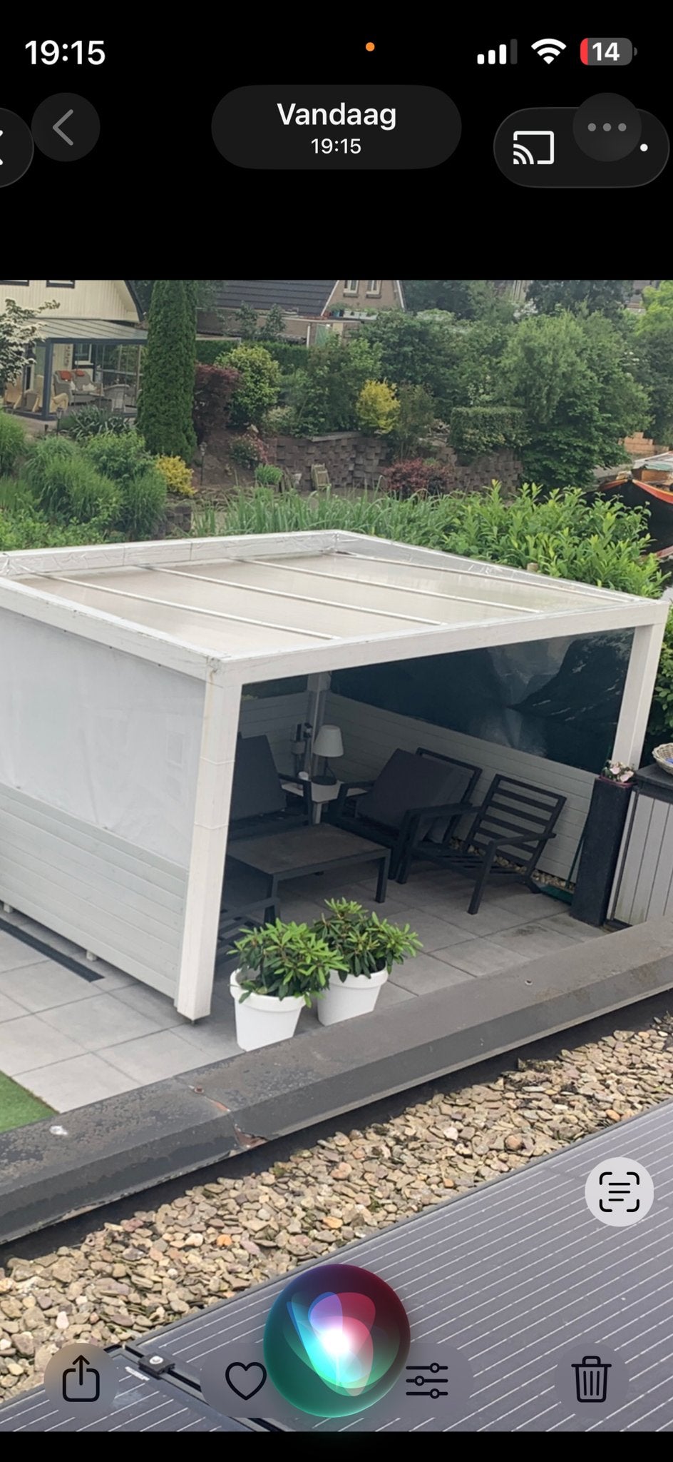Overkapping bestaande uit polycarb. platen en alu profielen, Ophalen, Gebruikt, Tuinpaviljoen