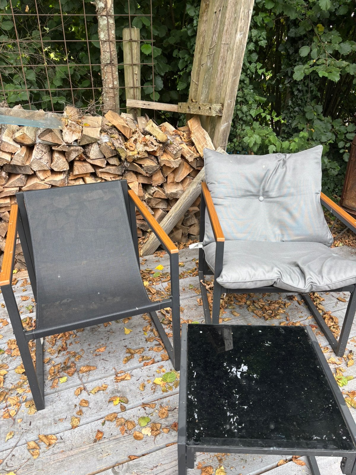 2 Zomerstoelen met tafeltje, Ophalen of Verzenden, Gebruikt