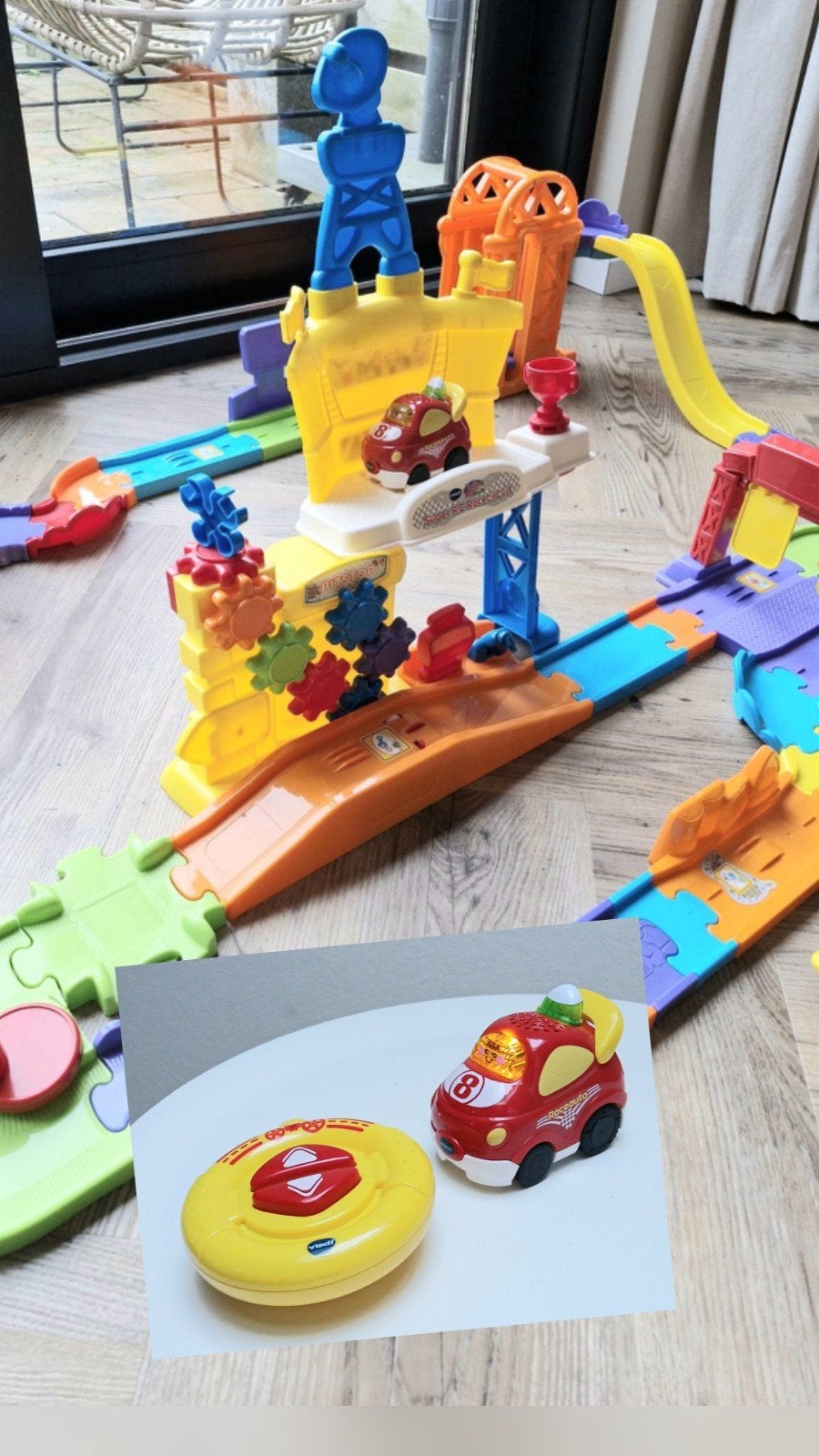 🍀 VTech Toet Toet racebaan met auto en afstandsbediening, Ophalen of Verzenden, Nieuw